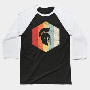 Retro Sparta Helmet Icon Baseball T-Shirt